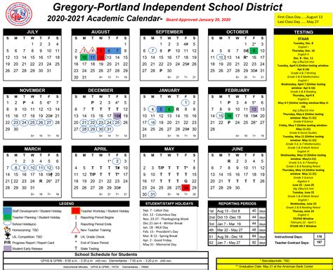 Gregory Portland Isd Calendar